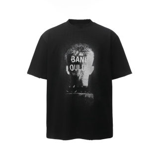 Sanskrit Letter Cross Print Distressed T-Shirt 3