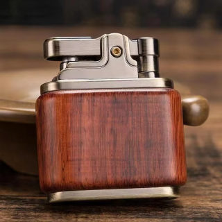 Zorro Wooden Kerosene Lighter, Push-Button Ignition 2