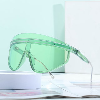 Personalized Large-Frame One-Piece Lens Sunglasses 3