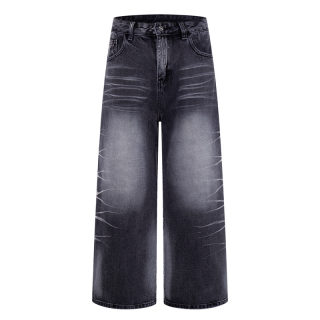 Washed Vintage Straight Leg Floor-Length Pants