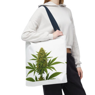 Cannabis Bud Illustration Tote | Botanical Cannabis Plant Tote 104