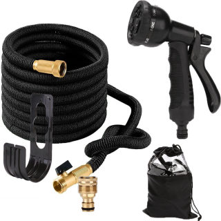 Expandable Magic Garden Hose | Flexible Water Hose with Spray Gun, 25-100ft