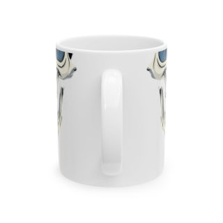 Skull and Roses Ceramic Mug | Floral Skull Coffee Mug 5
