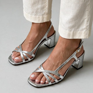 Women's High-Heel Open-Toe Buckle Sandals 2