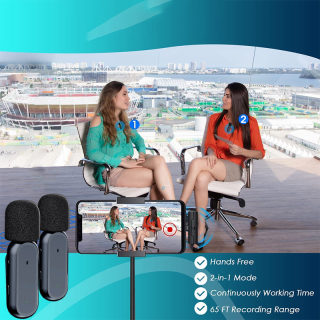 K61 Wireless Lavalier Microphone | Charging Case, Noise Reduction 2