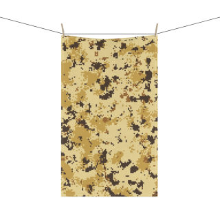 Desert Digital Camo Tea Towel | Tan & Brown Pixel Camouflage 5