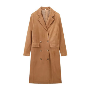 Women's Double-Breasted Lapel Jacket | Long Sleeve Loose Fit 5