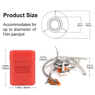 Widesea Foldable Camping Gas Stove, 3000W 4