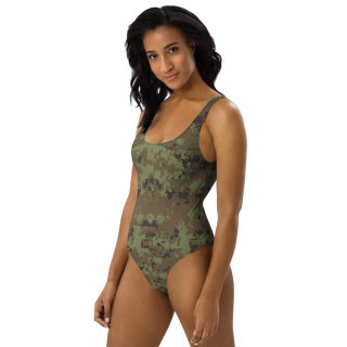 One-piece swimsuit, digital green camo 9
