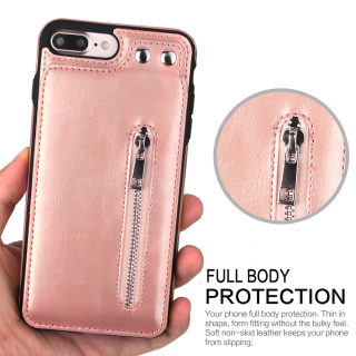 Zipper Leather Wallet Phone Case for iPhone 2