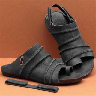 Women's Plus-Size Open-Toe Beach Sandals with Velcro