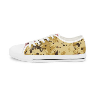 Gold Splatter Pattern Men's Low-Top Sneakers | Abstract Paint Design 12