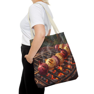 Grilled Vegetable Kabob Tote Bag | BBQ Skewers, Summer Cookout Market Tote 57