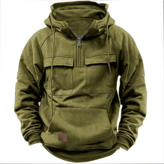 Men's Autumn/Winter Hooded Youth Hoodie | Workwear Solid Color Casual 4