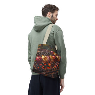 Grilled Vegetable Kabob Tote Bag | BBQ Skewers, Summer Cookout Market Tote 85