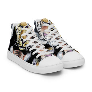 Men's High-Top Canvas Shoes "Lion Print" 24