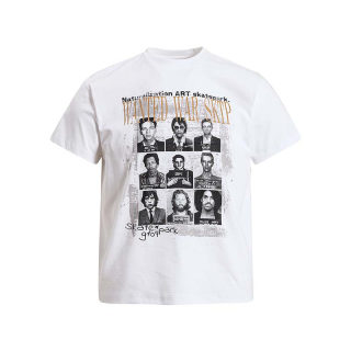 Character Letter Print Round Neck T-Shirt | American Vintage 3
