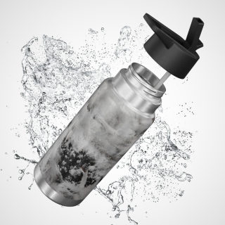 Ice Crystals Pattern 32 oz Tumbler | Stainless Steel Insulated Water Bottle 5