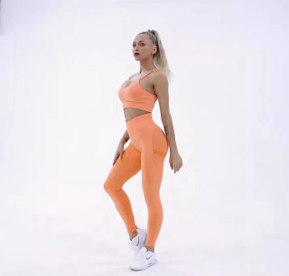 Women's Jacquard Seamless High-Waist Yoga Pants