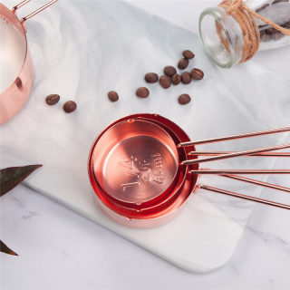 Rose Gold Stainless Steel Measuring Cups & Spoons Set | 8-Piece Baking Set 4