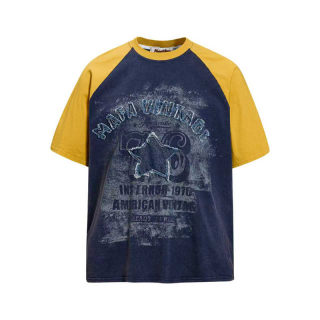 Star Letter Embroidery Short Sleeve Shirt