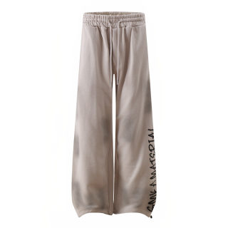 Spray Paint Distressed Wide Leg Pants 5