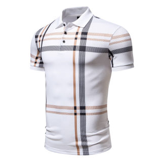 Geometric Print Polo Shirt | Large Size Short Sleeve 5