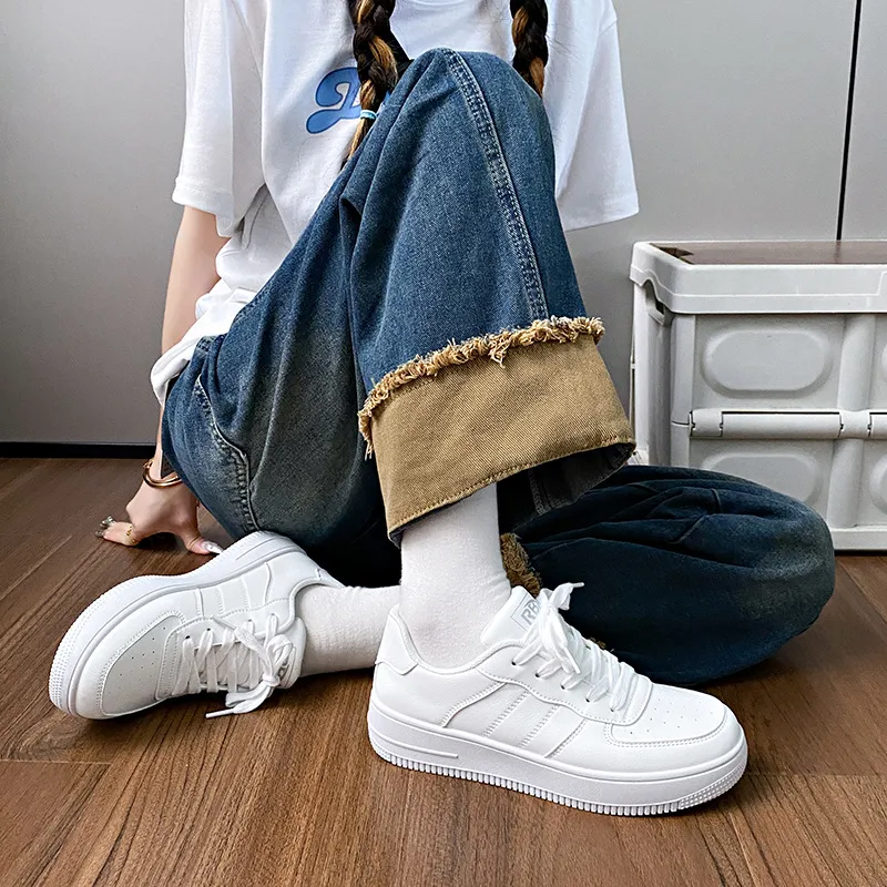 Lace-Up Round Toe Platform Sneakers 4