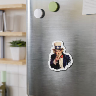 Uncle Sam Pointing Die-Cut Magnet | Patriotic Americana Refrigerator Magnet 13