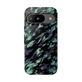 Teal Black Abstract Camo Phone Case 76
