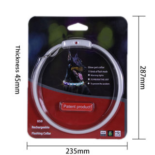 Multi-Color LED Glow Collar for Dogs, Adjustable Length 5