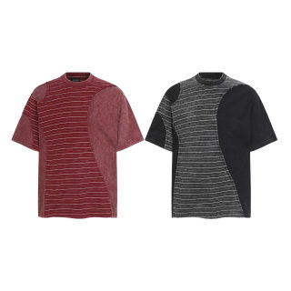 Asymmetric Striped Short Sleeve T-Shirt 5