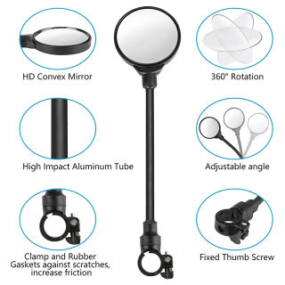 Adjustable Bike Handlebar Rear-View Mirror | 2-Pack 4