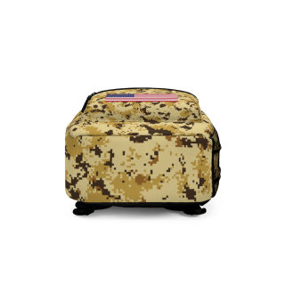 Desert Digital Camo American Flag Backpack | Tan Camo USA Flag Pack 5