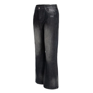 High-Waisted Elegant Tapered-Leg Denim Pants 3