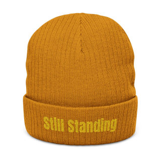 Still Standing Ribbed Beanie | Embroidered Cuff