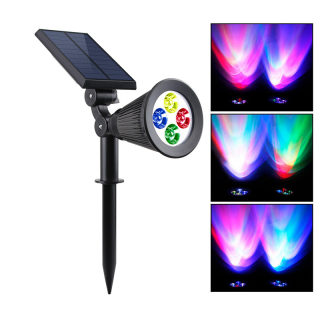 Solar 4-LED Garden Landscape Spike Light