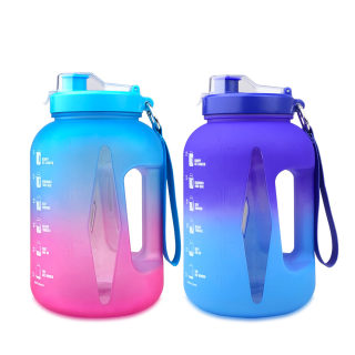 2.2L PETG Sports Bottle | Frosted Gradient Fitness Outdoor with Scale
