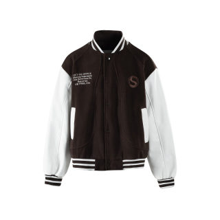 Embroidery Splicing Baseball Jacket | Unisex Loose Fit 6