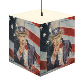 Uncle Sam Pointing Light Cube Lamp | Patriotic American Flag Lighting 4