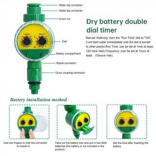 Digital Programmable Garden Water Timer | LCD Display, Automatic 4