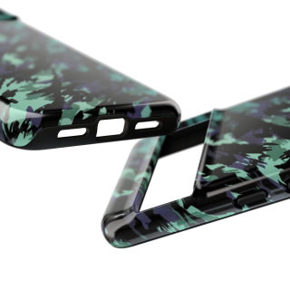 Teal Black Abstract Camo Phone Case 150
