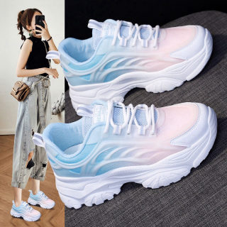 Thick Sole White Versatile Sports Casual Shoes for Women | Spring/Summer