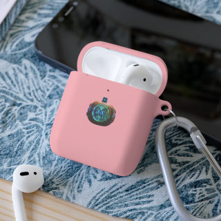 Neon Pumpkin Skull AirPods Case 26