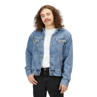 Built Not Born Denim Jacket — American Flag Back Print 3