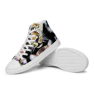 Men's High-Top Canvas Shoes "Lion Print" 13