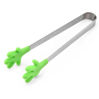Kitchen Silicone Food Clips | Stainless Steel Mini Ice & Food Tongs 5