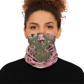 Pink Camo Skull Neck Gaiter
