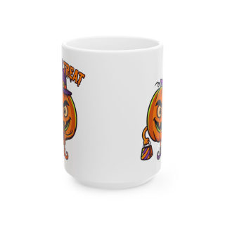 Trick or Treat Pumpkin Candy Mug | Halloween Ceramic Coffee Cup 2
