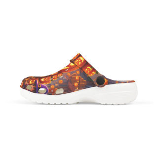 Trick or Treat Pumpkin Pattern Kid's Clogs 7